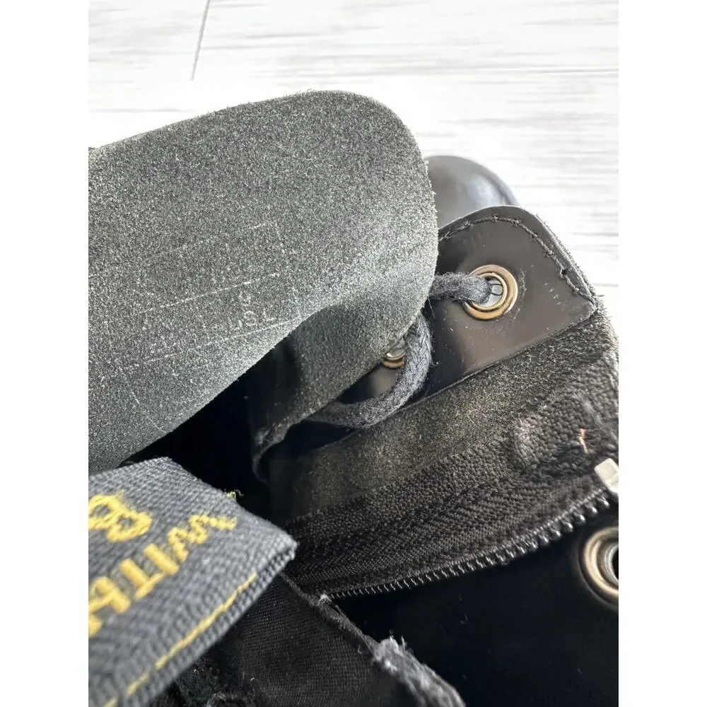 Dr. Martens Jadon Platform Black Polished Smooth Leather Boots Sz 9